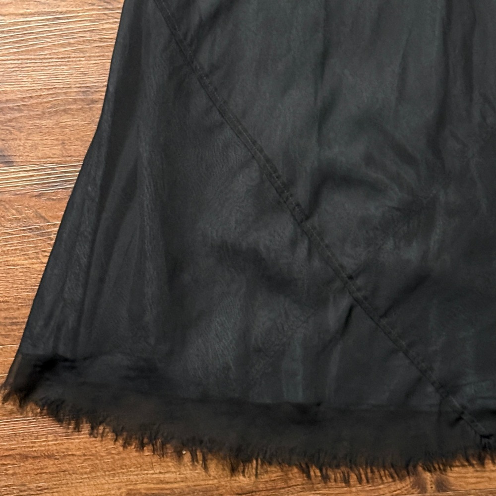 Neesh by DAR Womens 3 Black 100% Silk Maxi Skirt USA Bias Cut Y2K Whimsygoth